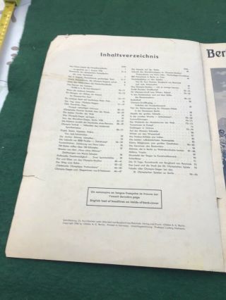 VINTAGE NEWSPAPER OF THE GERMAN OLYMPIC GAMES HELD IN BERLIN IN AUGUST 1936 3