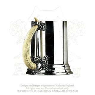 Alchemy Gothic Pewter Viking Horn Pint Tankard Stein