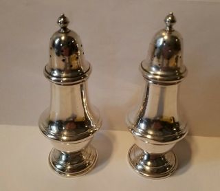 Solid Sterling Silver Gorham Salt And Pepper Shakers 1113