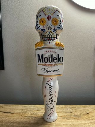 Modelo Especial Skull Tap Handle Day Of The Dead Cerveza