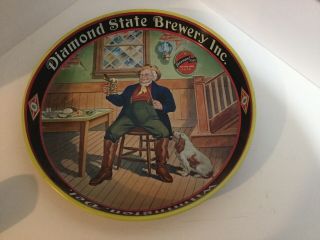 Vintage Diamond State Brewery Metal Beer Tray,  1930’s Brewery