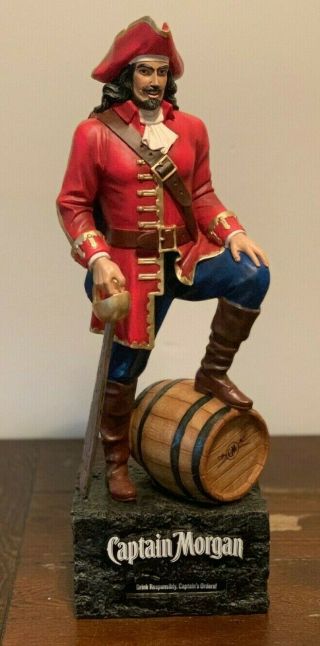 Captain Morgan Spiced Rum 18” Pirate Statue Collectible Man Cave Bar Decor