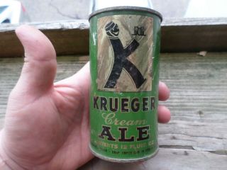 Krueger Cream Ale K Man Flat Top Beer Can Newark Jersey Made In Usa