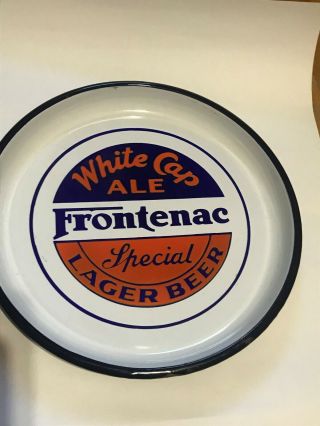 FRONTENAC WHITE CAP ALE Special lager BEER TRAY,  QUEBEC - CANADA 2