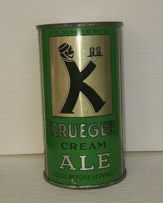 Krueger Cream Ale Irtp Open Instructional Flat Top Beer Can