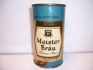 1955 Meister Brau Fiesta Happy Days Flat Top Beer Can Brewed In Chicago,  Il