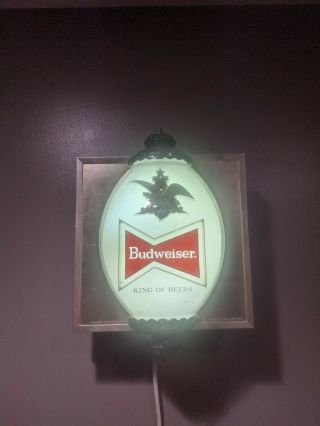 Vintage Budweiser Beer Lighted Bubble Sign Anheuser Busch Light