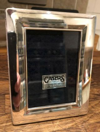 Stunning Carrs Of Sheffield Silver Hallmarked Photo Frame - Wooden Easel Back.