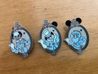 Dlr 2007 Hidden Mickey Haunted Mansion Hitchhiking Ghosts Pin Set