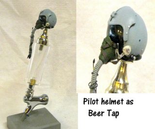 1/6 Scale Pilot Helmet As Beer Tap