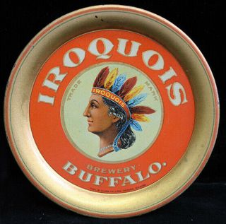 Ca 1900 Iroquois Brewery Tip Tray With Indian Head From Buffalo,  York