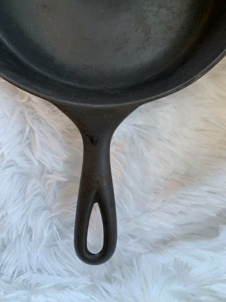 Vintage WAPAK Cast Iron Skillet 7 Heat Ring 9.  5” Side To Handle Notched Handle 3