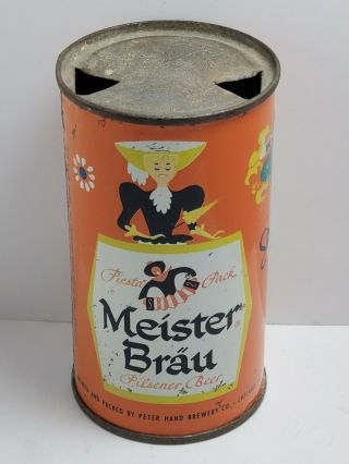 Meister Brau Fiesta Pack Flat Top Peter Hand Brewery Chicago Beer Can Bcu 97 - 38