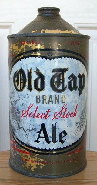 Old Tap Ale Quart Cone Top Beer Can,  Fall River,  Ma,  32 Oz,  Irtp,  Enterprise