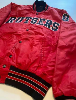Rutgers Scarlet Knights VINTAGE Player Worn Issued Jacket Medium M 2