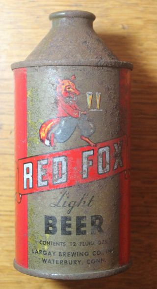 Red Fox Light Beer,  Cone Top Can,  Largay Brewing Company