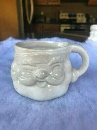 Vintage Howard Holt Japan Christmas Ceramic Santa Claus Mug Cup 1960 2 1/2 " High