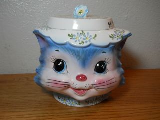 A Vintage Lefton China 1502 Miss Priss Cookie Jar But Not Perfect