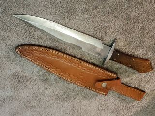 Large Damascus Bladed Bowie Knife 10 - 1/16 