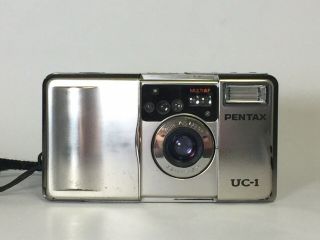 Vintage Pentax Uc - 1 35mm Film Point And Shoot Camera,  Great