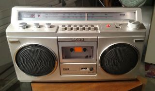 Vintage Sony Cfs - 45 Fm/am Stereo Cassette Recorder Boombox Blaster Great