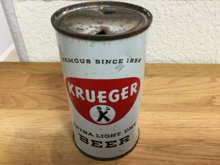 Krueger Extra Light Dry Beer (90 - 21) Empty Flat Top Beer Can: Krueger Newark,  Nj