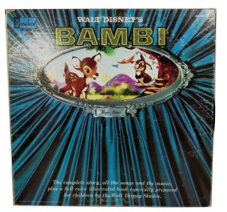 Walt Disney’s Story Of Bambi Vinyl Record Album And Storybook St - 3903