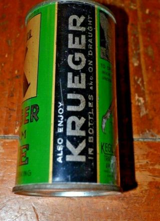 Krueger Cream Ale IRTP Open Instructional Flat Top Beer Can 2