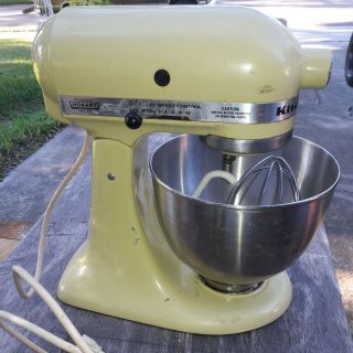 Vintage Hobart Kitchenaid Stand Mixer K45ss Gold 4.  5 Qt 10 Speed Tilt Head