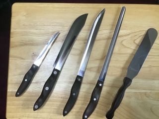 Vintage Cutco Knives Set With Wall Rack Tray Holder 1021 1022 1023 1024 1028