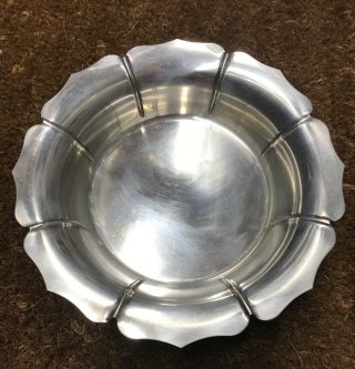 Lunt Fluted Rim 6” Sterling Silver Bowl Early Dublin Design 704 - D 128 Grams