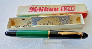 Vintage Pelikan 120 Fountain Pen Cedar Green Piston Fountain Pen Approx.  1950s