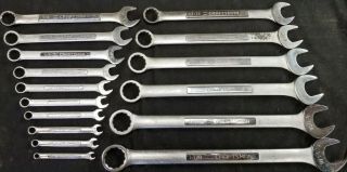 Vintage Complete Craftsman 16pc.  Sae Combination Wrench Set Usa Made