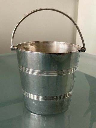 Vintage Mappin & Webb Silverplate Ice Bucket With Handle