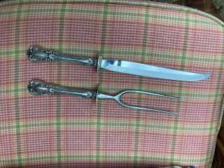 Estate Sterling Old Master By Towle 2 Piece Carving Set Stunning
