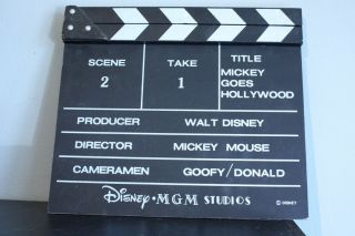 Mgm Studios Mickey Goes To Hollywood Disney Clapperboard - Directors Slate