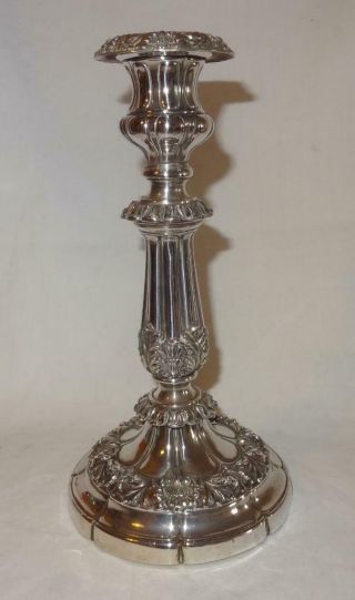 19th Century Old Sheffield Silver Plated Table Candlestick