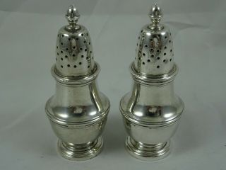 Quality Pair,  Sterling Silver Peppers,  1919,  99gm