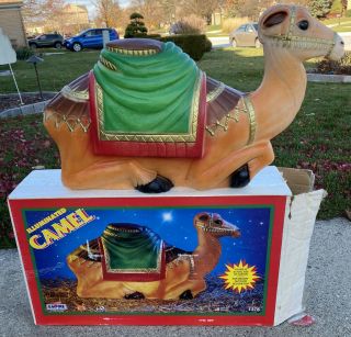Vintage Illuminated Empire 28 " Christmas Nativity Camel Blow Mold W Box No Light