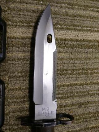 M9 PHROBIS III bayonet knife US GI surplus Bianchi sheath 2
