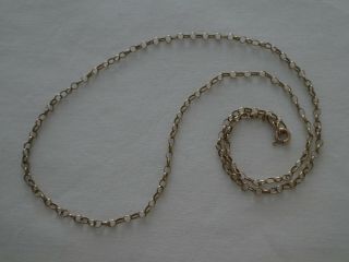 Vintage 9ct Solid Gold Belcher Chain Necklace