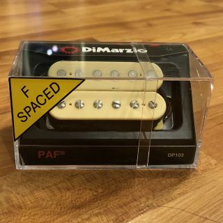 Vintage 90s Dimarzio Dp103 Paf Humbucker Guitar Pickup Cream Creme F - Spaced