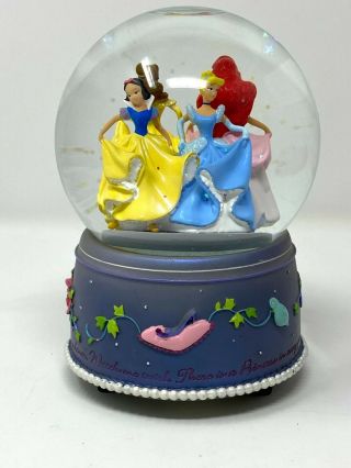 Enesco Disney Princess Snowglobe - Ariel,  Cinderella,  Belle,  Snow White - 6 "