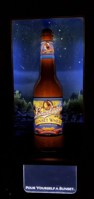 Leinenkugels Beer Sign Motion Dusk To Dawn Light Up Bar Pub Man Cave