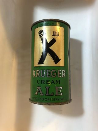 Krueger Cream Ale 12oz Flat Top Beer Can G.  Kruegerbrewing Newark,  Nj Usbc 89 - 27