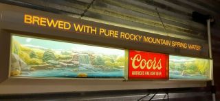 Vintage Lighted Coors Beer Rocky Mountain Bar Wall Lighted Sign.