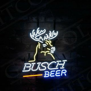 " Busch Beer " Bar Deer Sign Vintage That Neon Sign Hanging Outside That Bar
