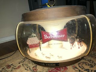 Vintage Budweiser World Champion Clydesdale Team Lighted Hanging Carousels