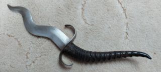 19th Century Spanish Fighting Knife Dagger African Horn Handle