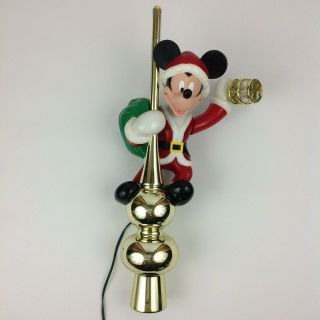 Vintage Disney Mr.  Christmas Mickey Mouse Animated Lighted Tree Topper